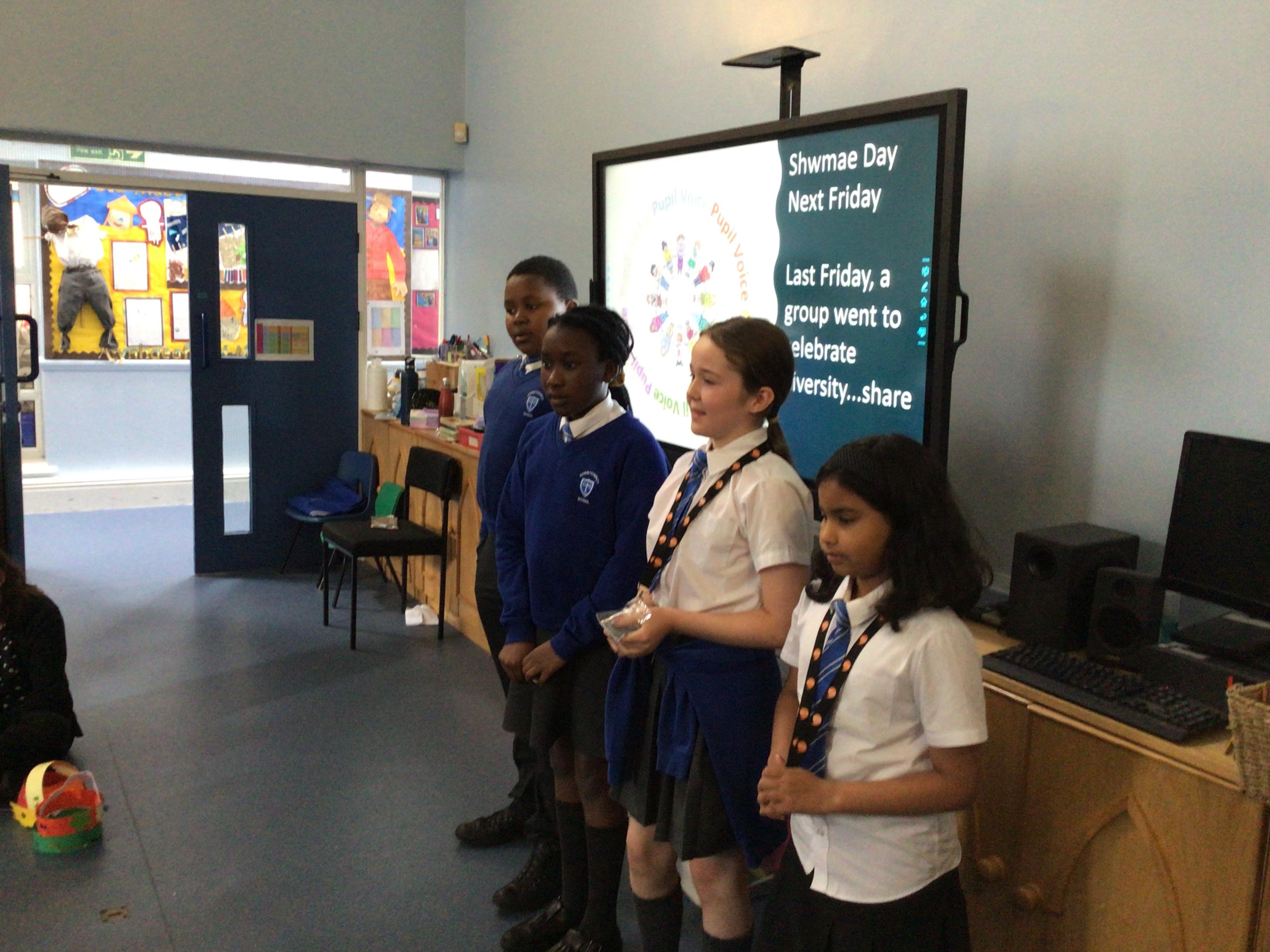 We present our agenda weekly in assembly with Miss Herbert
