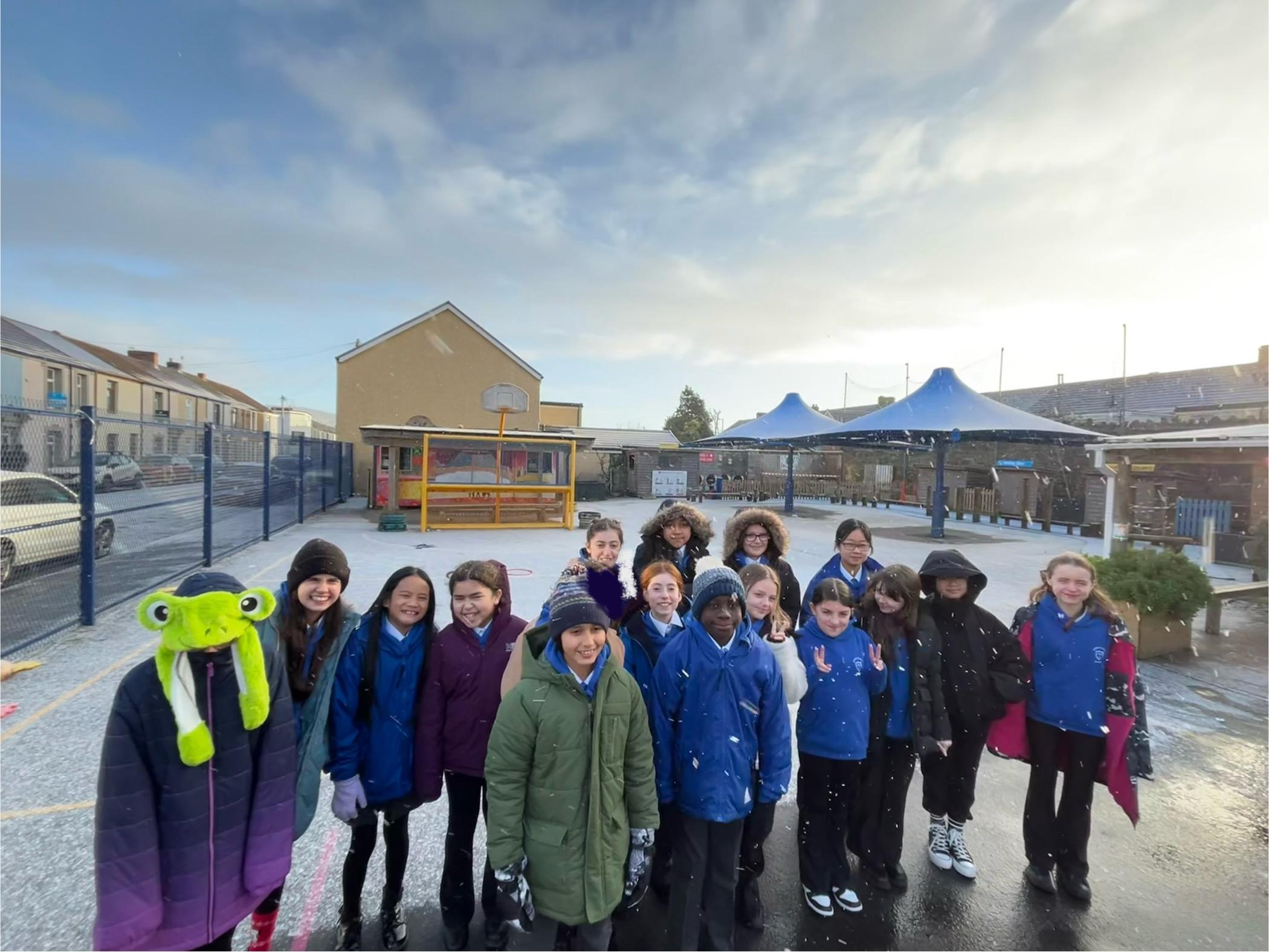 It's not often we get snow at school!